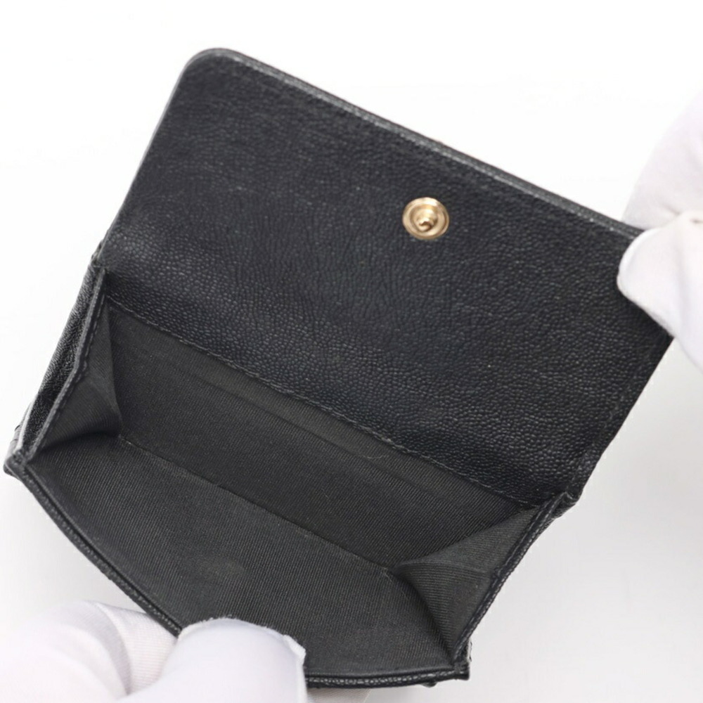 CHANEL Authentic Black Caviar Leather Wallet - Picture 9 of 10